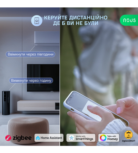 Розумна розетка NOUS ZigBee Smart Socket A1Z (2шт)