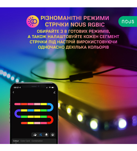 Smart RGBIC 2м TV LED Світлодіодна Стрічка F9