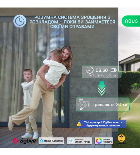 Розумний ZigBee клапан для поливу NOUS L14