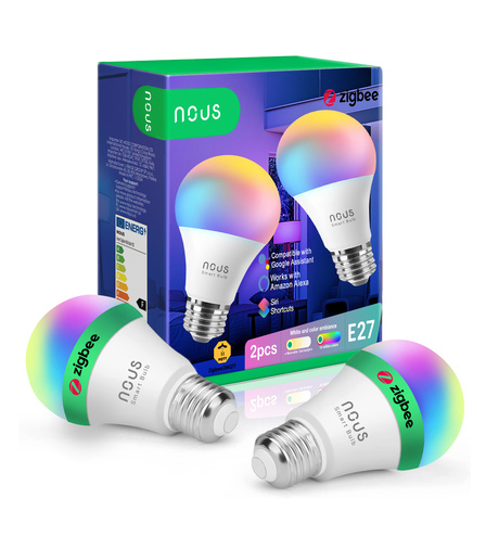 Розумна лампочка NOUS P3Z Smart ZigBee Bulb RGB E27 (2 шт)