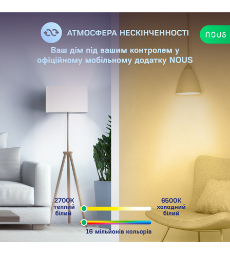 Розумна лампочка NOUS Smart Wifi Bulb P8
